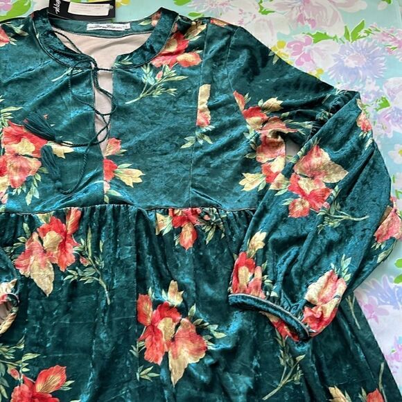 Nasty Gal x Lucy Wang Velvet Tunic Dress - L - Picture 4 of 14